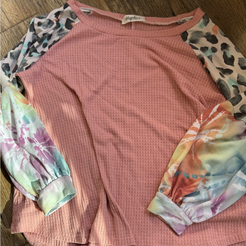 Haptics Pink and Multicolor Women's Blouse